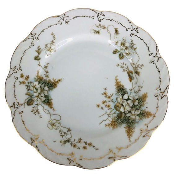 5 Crown Imperial Salad Plates Made Bavaria Germany Floral 7 3/4” CIM18 Porcelain - Picture 9 of 12